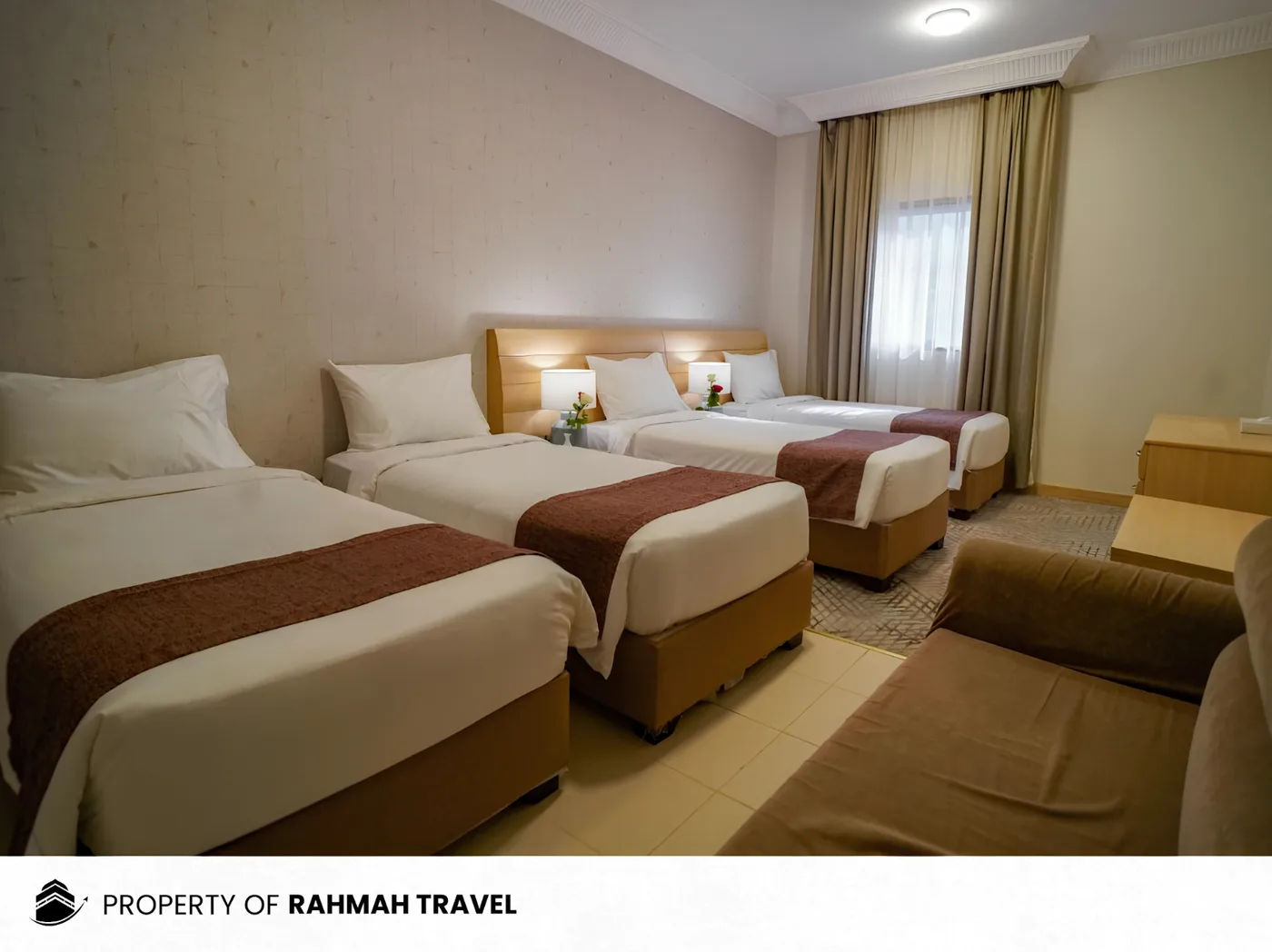 Kamar hotel Emaar Al Noor Mekkah, dokumentasi Rahmah Travel