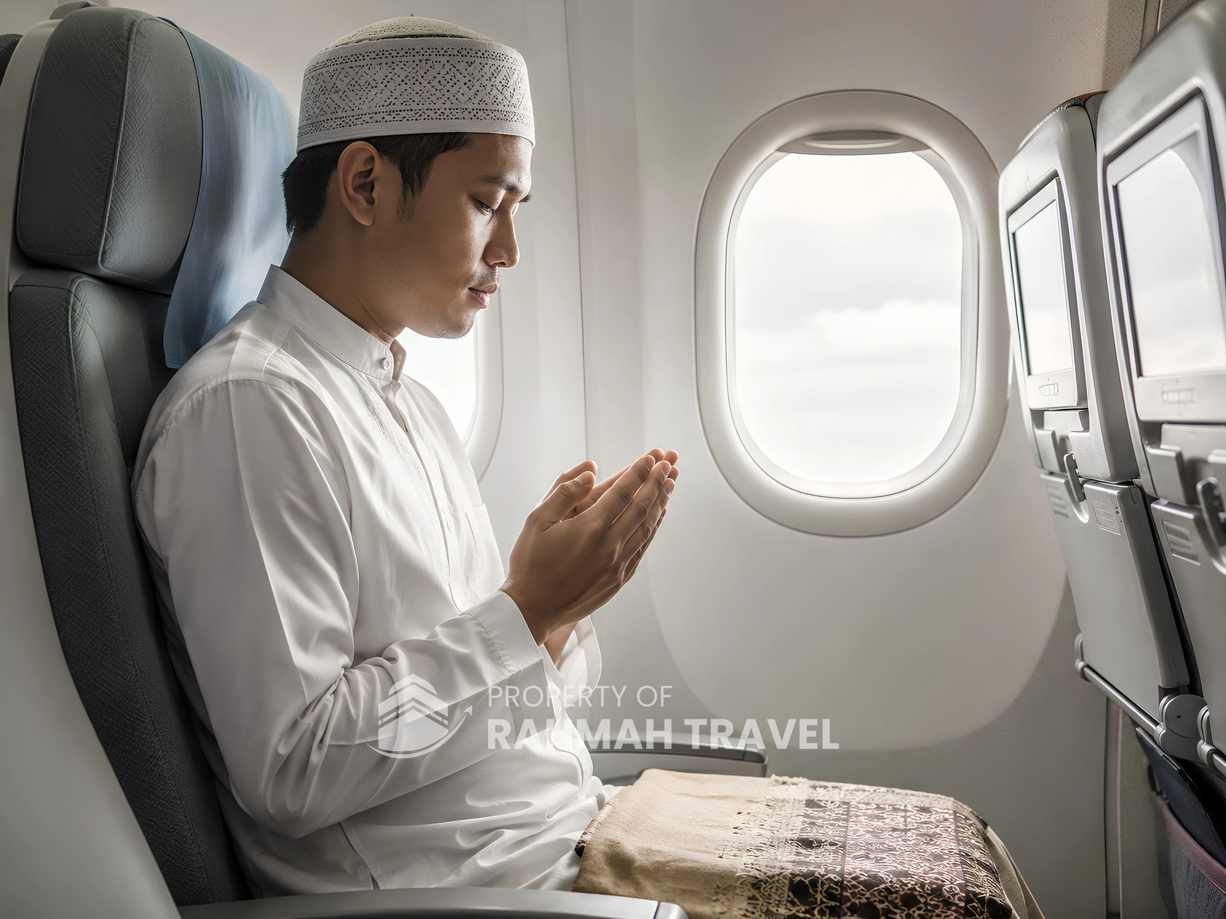 Boleh Sholat Sambil Duduk di Pesawat? Ini Aturannya untuk Jamaah Umroh