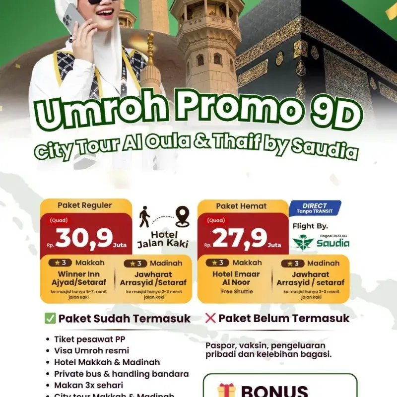 Paket Umroh 10 Hari Saudia Agustus 2026 – Rahmah Travel