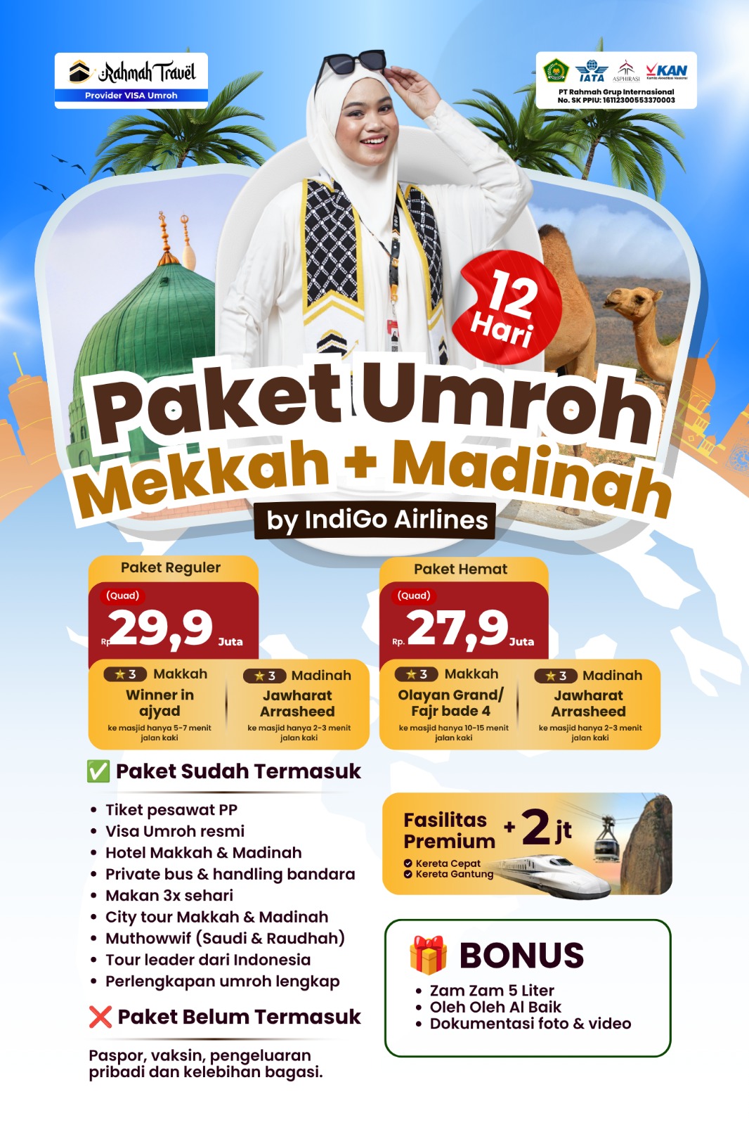Umroh 2x Jumat By 12D By IndiGo